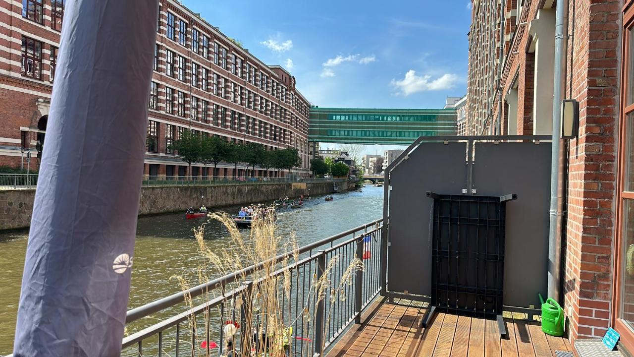 Relax-Wohnung Mit Balkon Ueber Die Weisse Elster Lipsk Zewnętrze zdjęcie